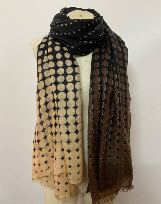 Gradient Circle Print on Cashmere