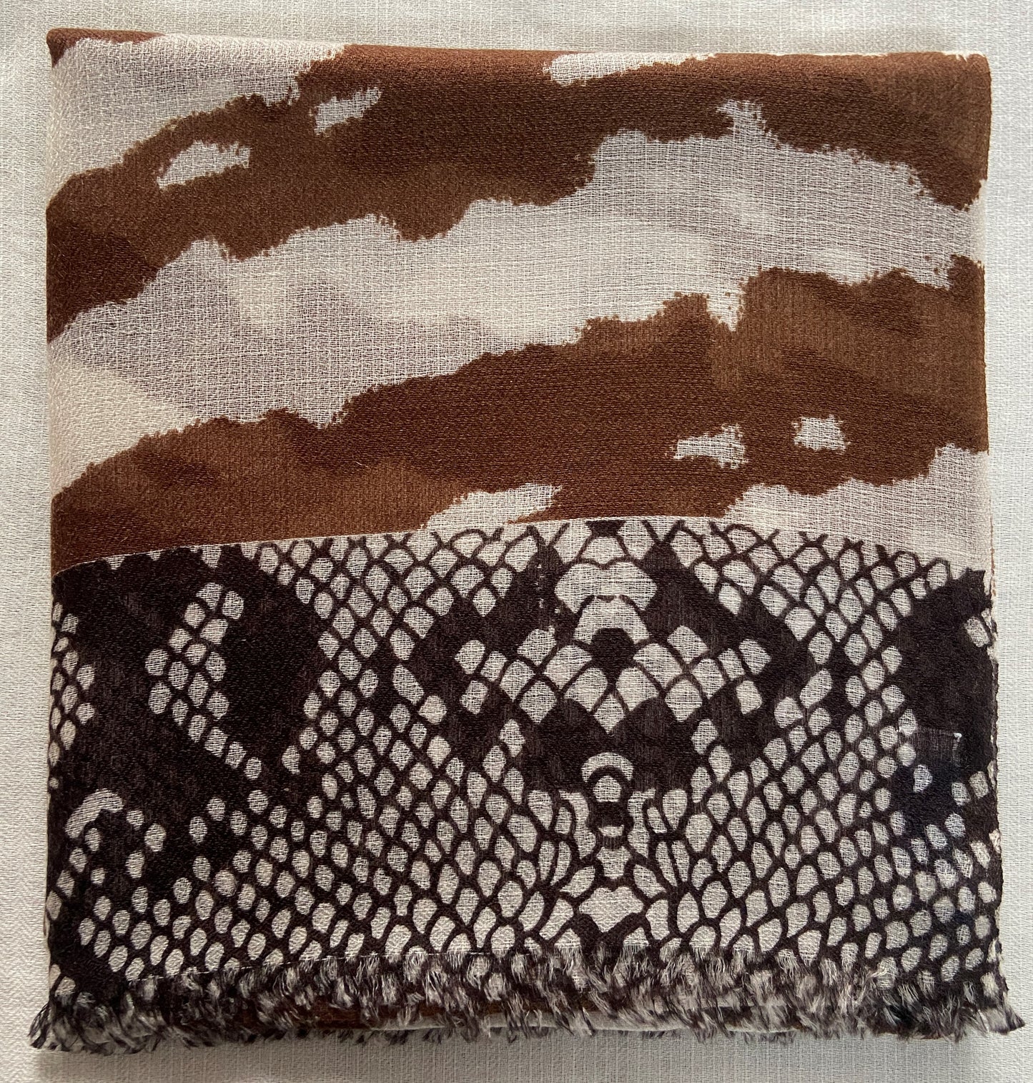 BDW Screen Printed Scarf
with Afgan Border