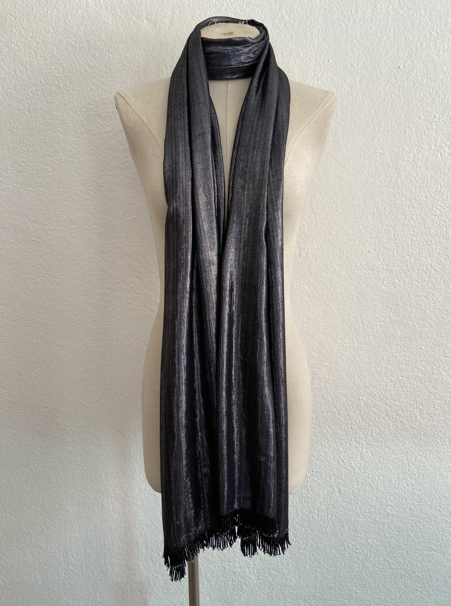 Cashmere Glitter Twill Weave Stole w 2x Rajni Bead 1"