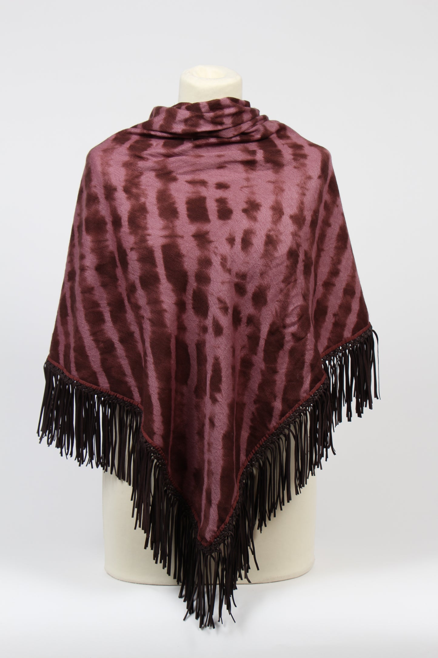 Mauve & Chocolate Pashmina Triangle