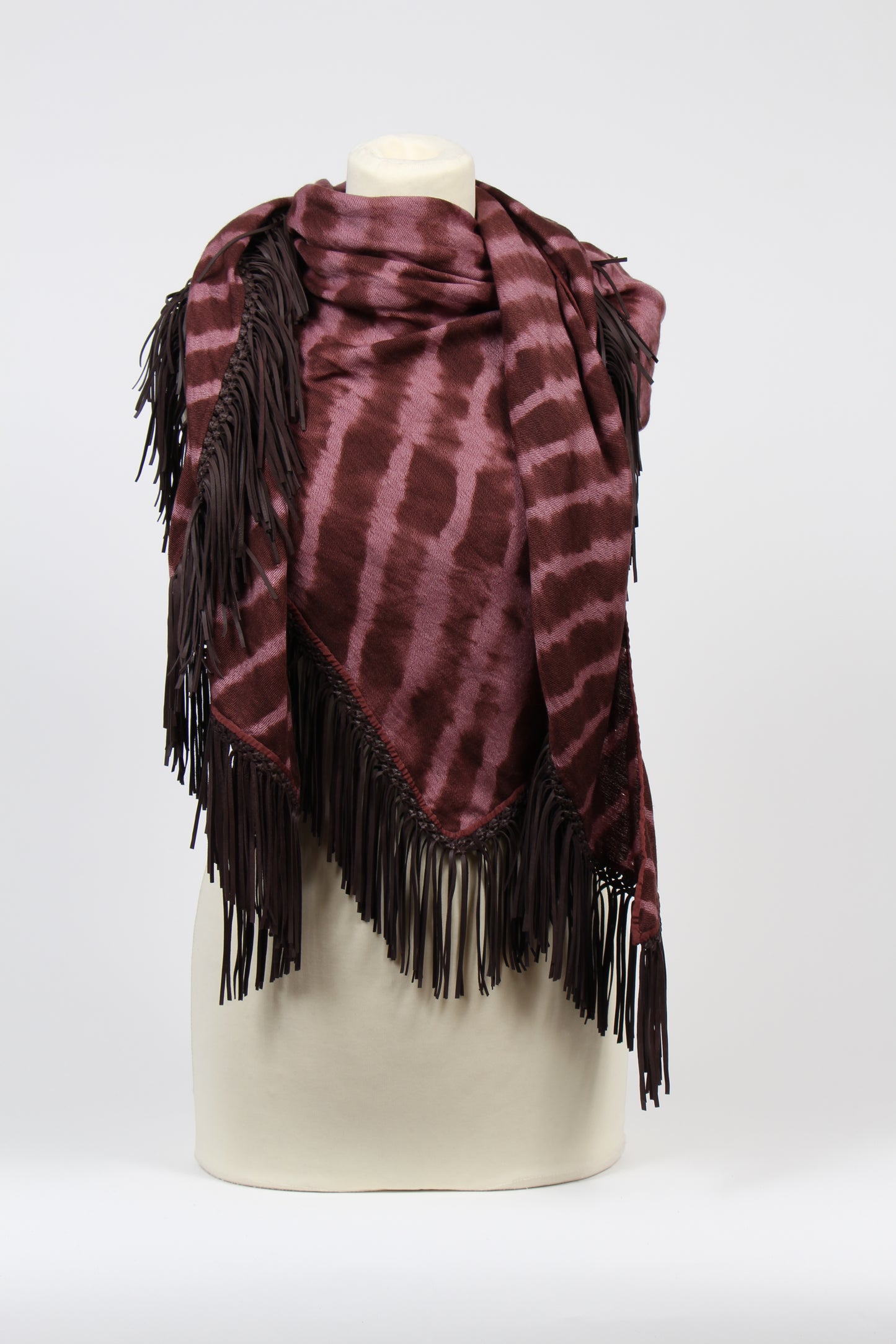 Mauve & Chocolate Pashmina Triangle
