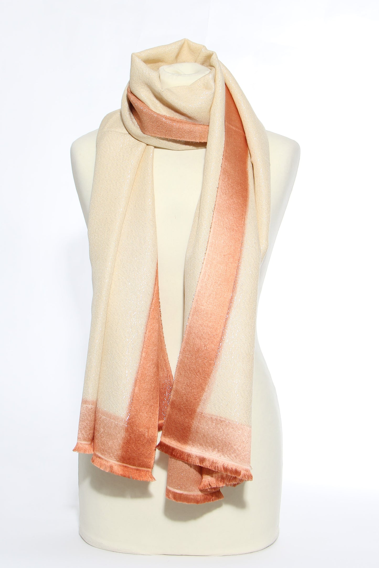 Frame Satin Silver Sparkle Weave Stole 4x 2" Did Dyed