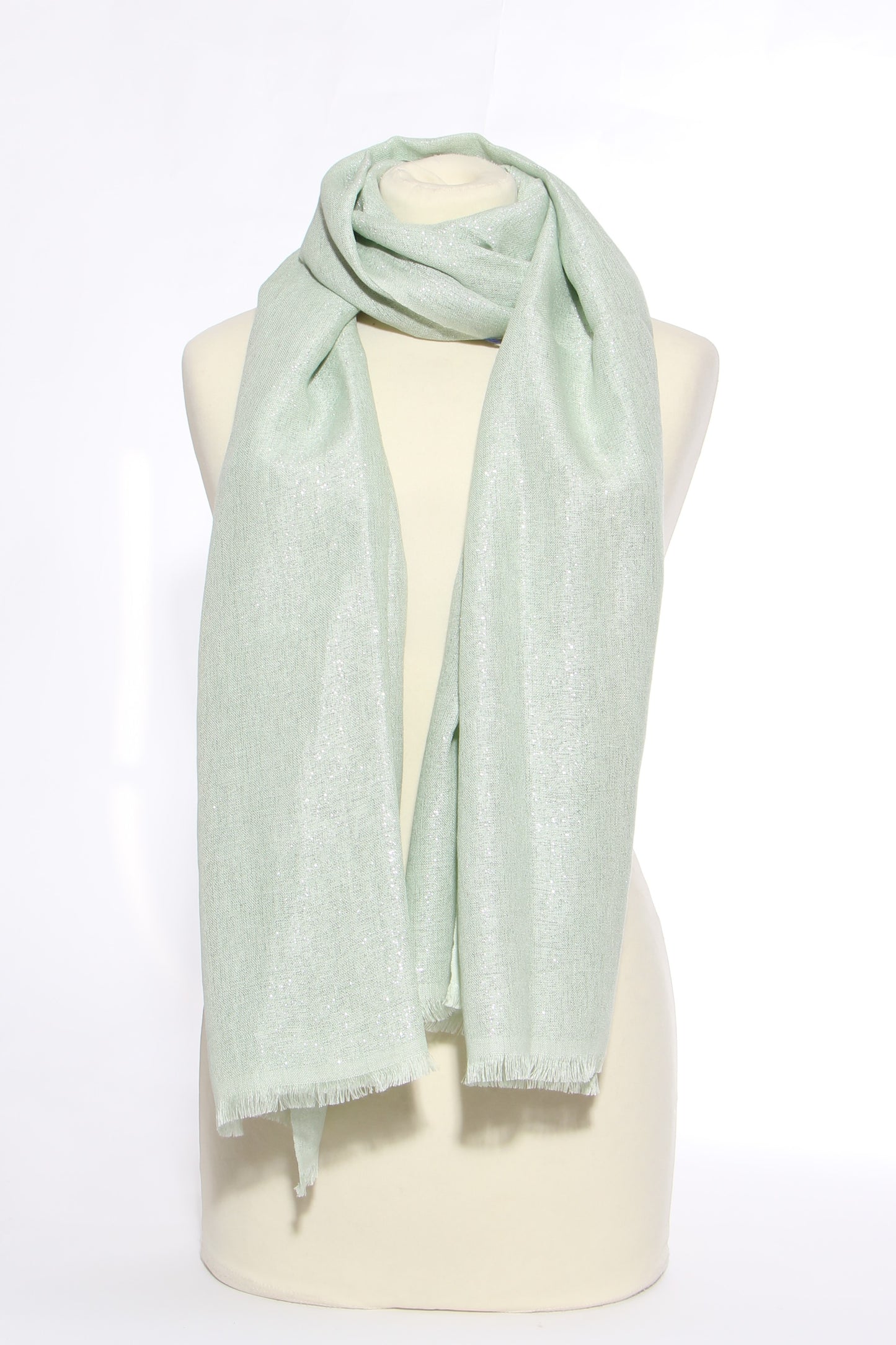 Sparkle Linen Stole with Silver Lurex
