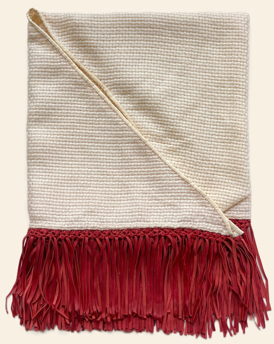 BAJRA Cervinia Scarf -Ivory/Red